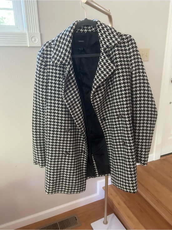 Forever 21 Jackets & Blazers - Vintage Forever 21 Houndstooth Double Breasted Coat Women’s M Oversized Peacoat